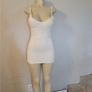 Charlotte Russe White Lace Mini Dress